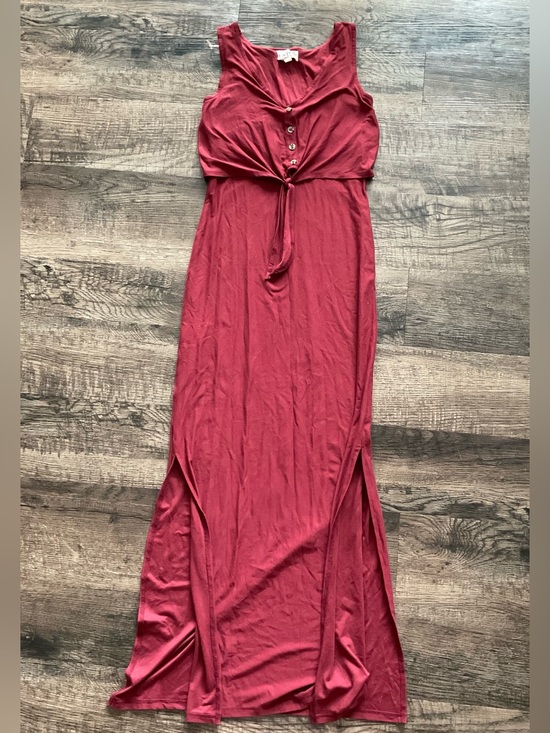 Derek Heart Dresses & Skirts - Derek Heart Sleeveless Burgundy Tie-Front Maxi Dress
